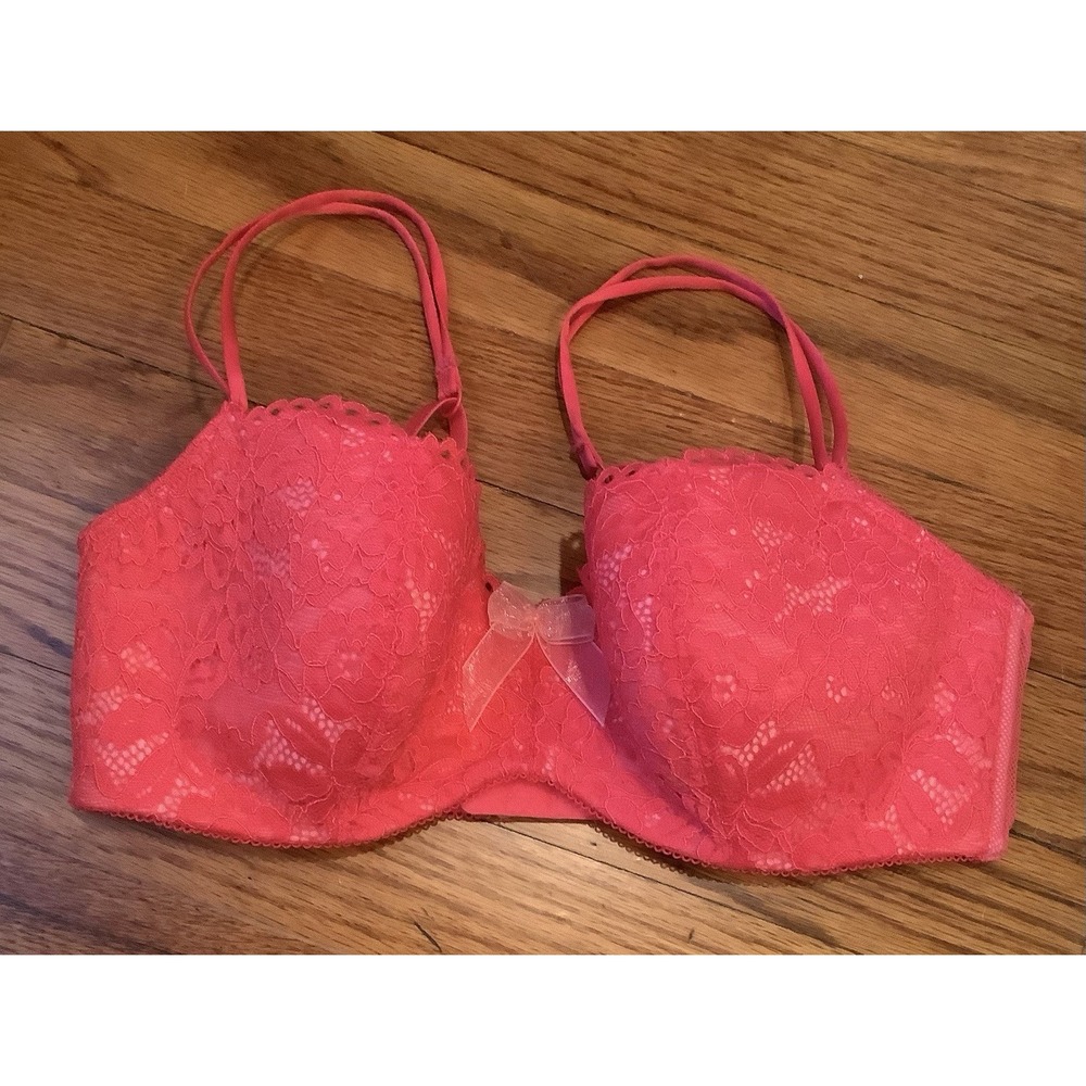 Women's Coral Laced Balconette Bra B Tempt'd Bra Sz 34D